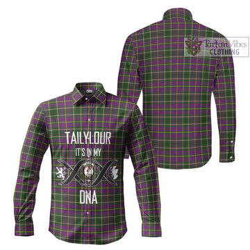Tailylour Tartan Long Sleeve Button Shirt with Family Crest DNA In Me Style Men's Shirt - Tartanvibesclothing Shop