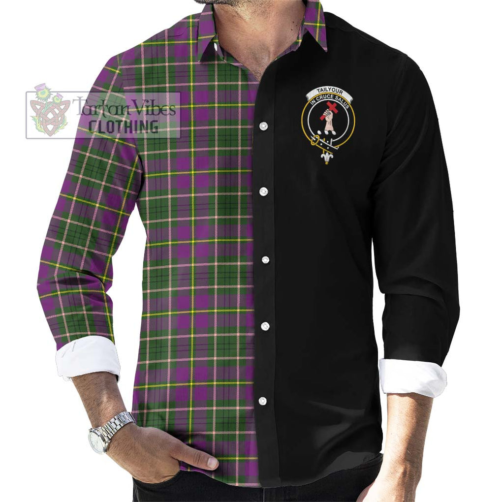 Tailylour Tartan Long Sleeve Button Shirt with Family Crest and Half Of Me Style - Tartanvibesclothing Shop