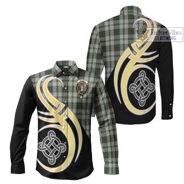 Tailylour Dress Tartan Long Sleeve Button Shirt with Family Crest and Celtic Symbol Style Men's Shirt S - Tartan Vibes Clothing