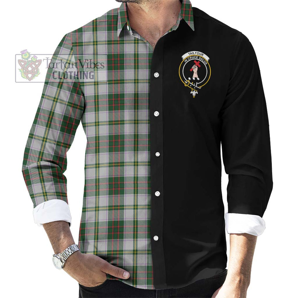 Tailylour Dress Tartan Long Sleeve Button Shirt with Family Crest and Half Of Me Style - Tartanvibesclothing Shop