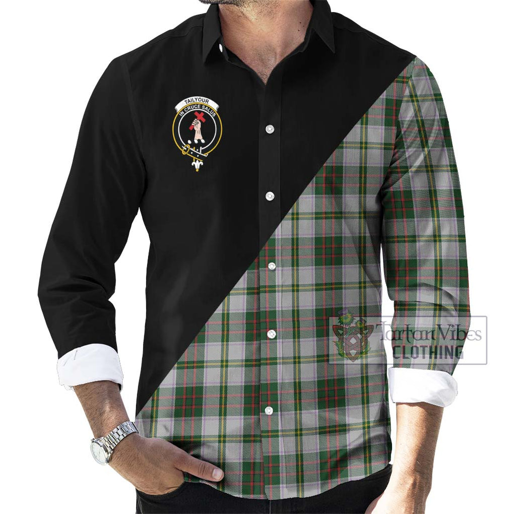 Tailylour Dress Tartan Long Sleeve Button Shirt with Family Crest and Military Logo Style - Tartanvibesclothing Shop