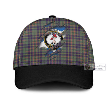 Tartan Vibes Clothing Tailylour Weathered Tartan Classic Cap with Family Crest In Me Style