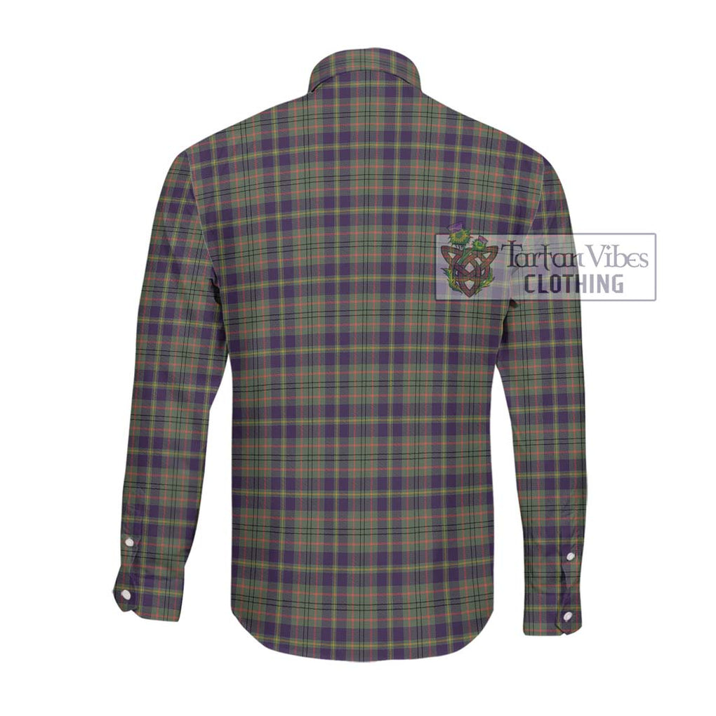 Tailylour Weathered Tartan Long Sleeve Button Shirt with Family Crest DNA In Me Style - Tartanvibesclothing Shop