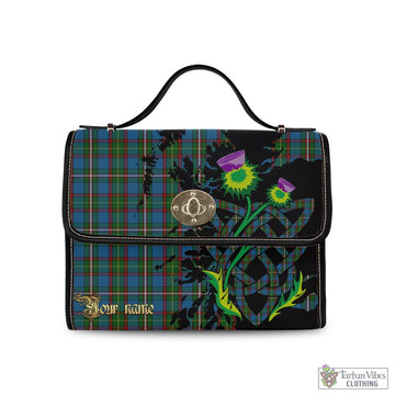 Tartan Vibes Clothing Tait Tartan Waterproof Canvas Bag with Scotland Map and Thistle Celtic Accents