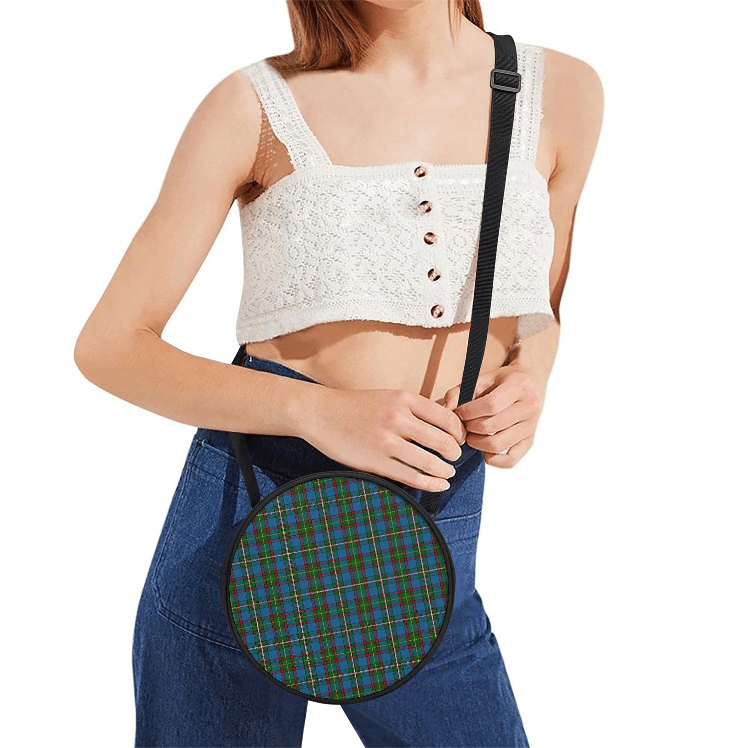 Tait Tartan Round Satchel Bags One Size 9*9*2.7 inch - Tartan Vibes Clothing