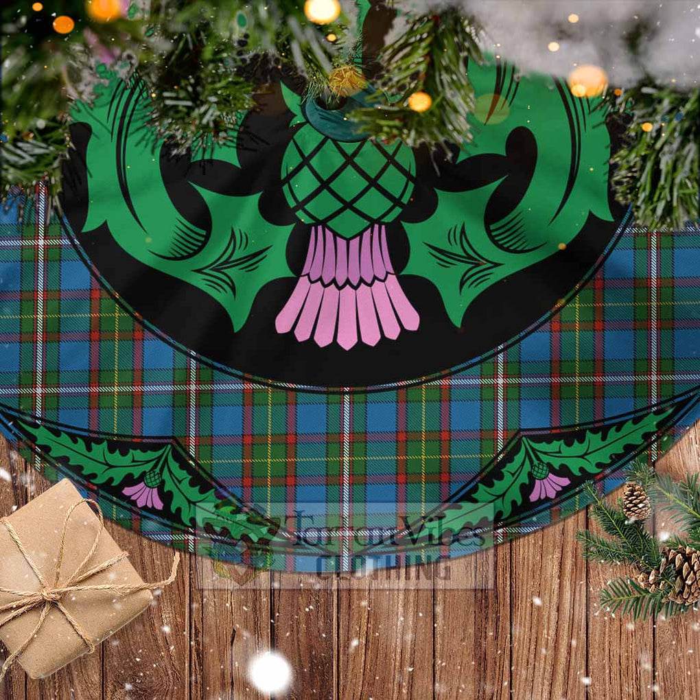 Tait Tartan Christmas Tree Skirt Scottish Thistle Style - Tartan Vibes Clothing