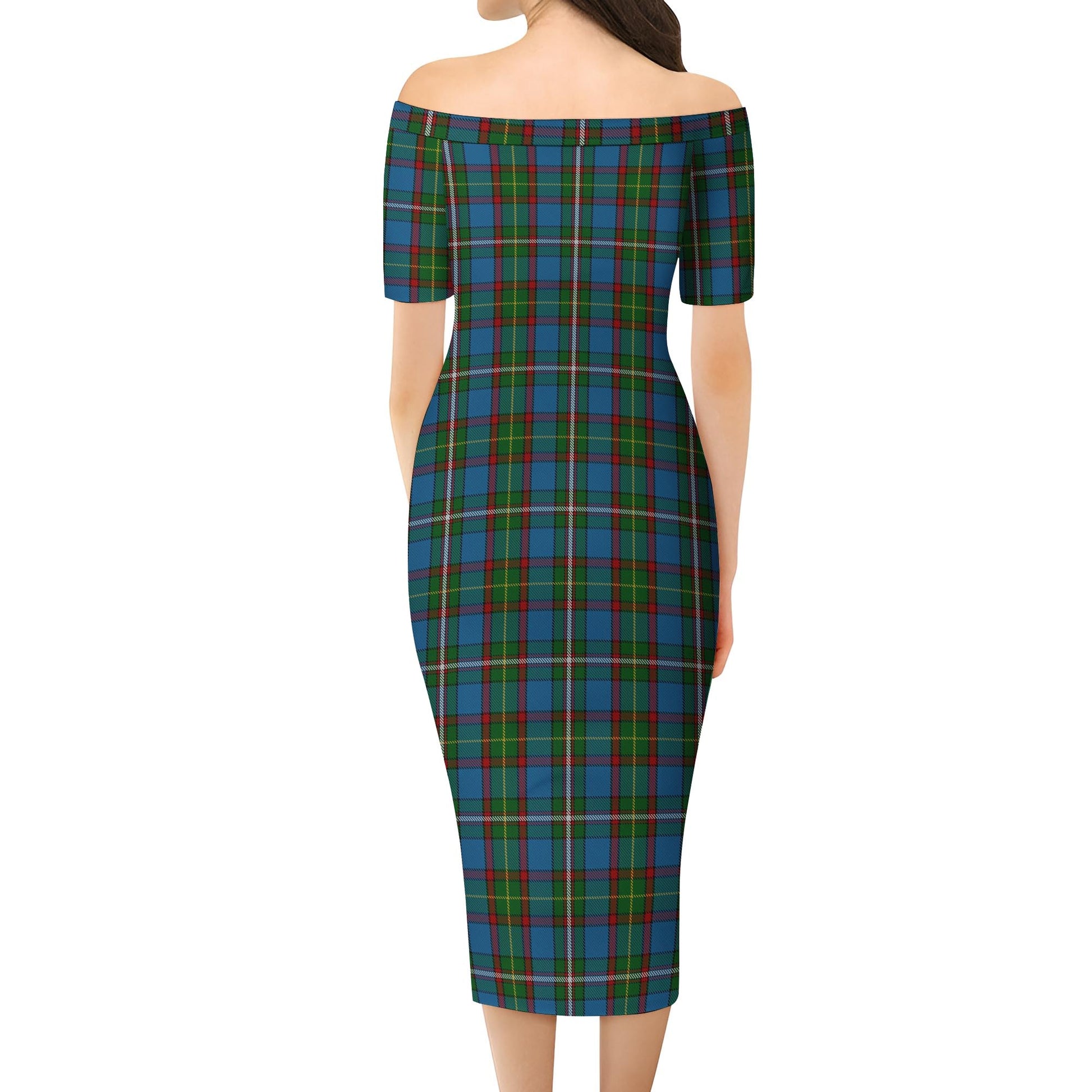 Tait Tartan Off Shoulder Lady Dress - Tartan Vibes Clothing