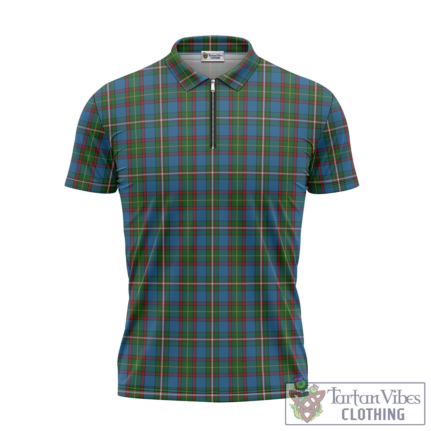 Tait Tartan Zipper Polo Shirt - Tartan Vibes Clothing