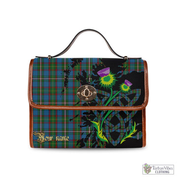 Tait Tartan Waterproof Canvas Bag with Scotland Map and Thistle Celtic Accents