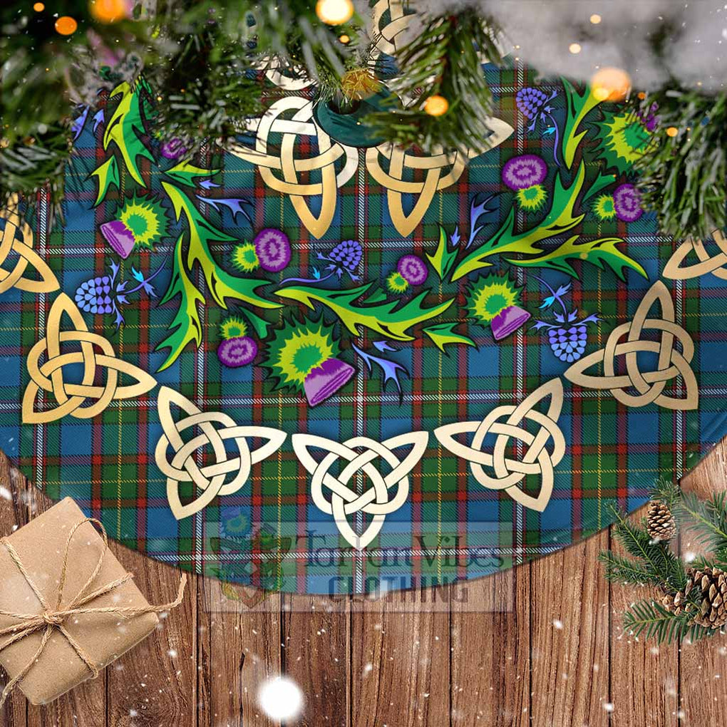 Tait Tartan Christmas Tree Skirt with Thistle Celtic Knot Style - Tartan Vibes Clothing