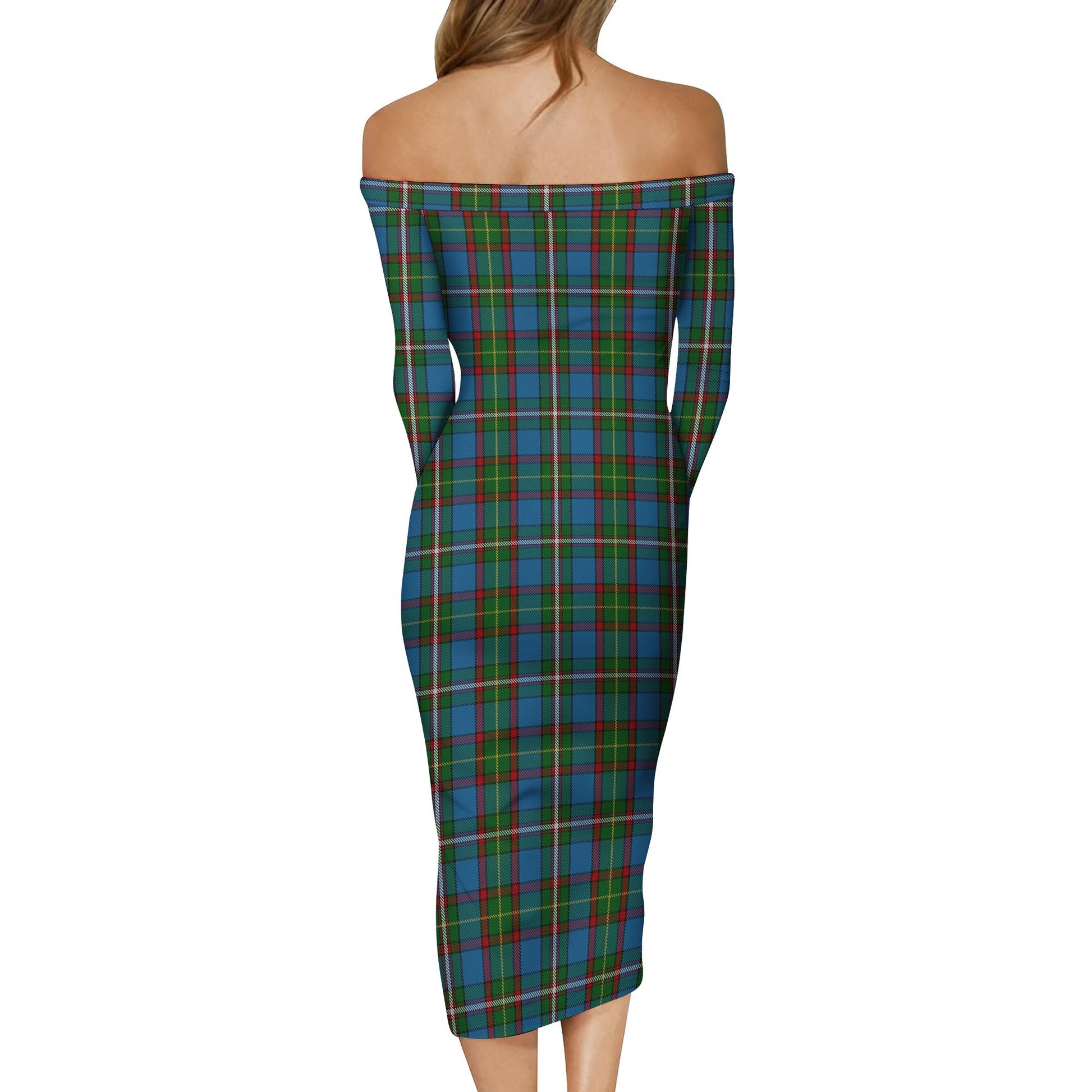 Tait Tartan Off Shoulder Lady Dress - Tartan Vibes Clothing