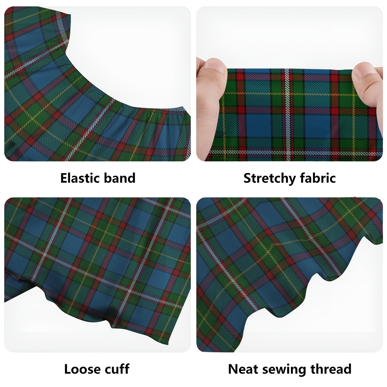 Tait Tartan Off Shoulder Long Dress - Tartan Vibes Clothing
