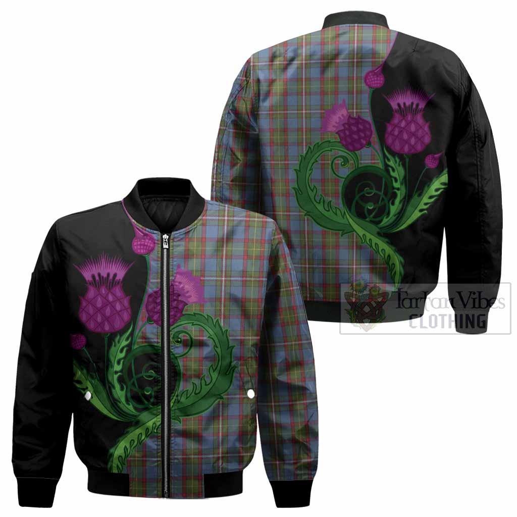 Tait Tartan Bomber Jacket Traditional Scottish Thistle