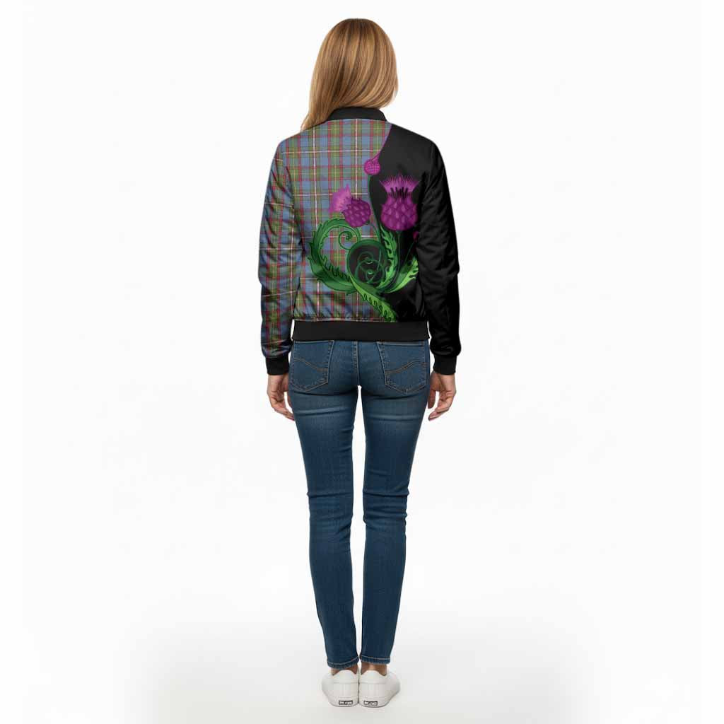 Tait Tartan Bomber Jacket Traditional Scottish Thistle