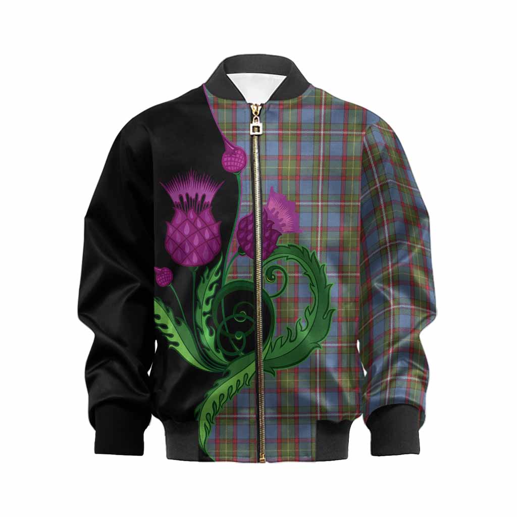 Tait Tartan Kid Bomber Jacket Traditional Scottish Thistle