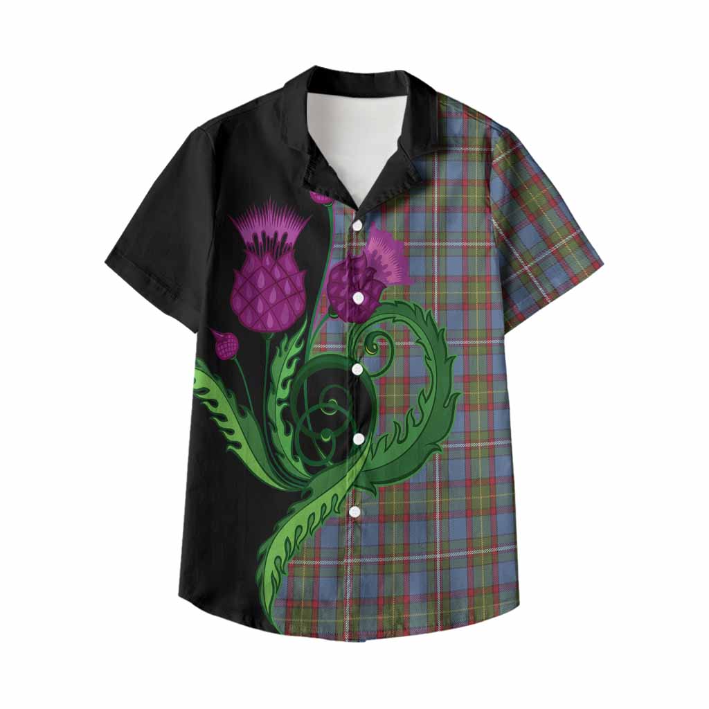 Tait Tartan Kid Hawaiian Shirt Traditional Scottish Thistle