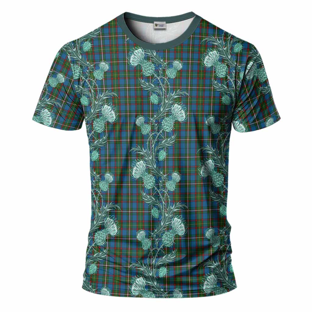 Tait Tartan T-Shirt Seamless Scottish Thistle Flowers