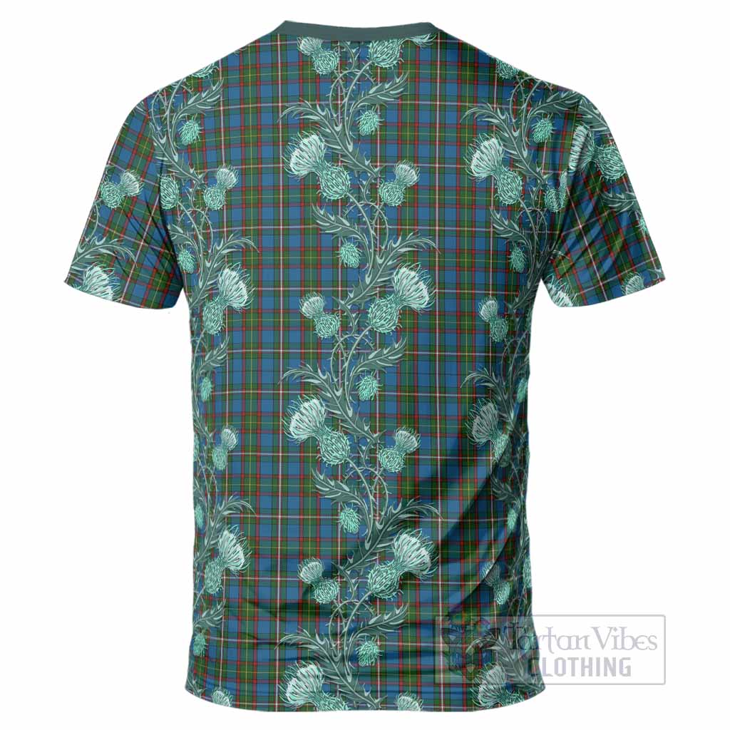 Tait Tartan T-Shirt Seamless Scottish Thistle Flowers