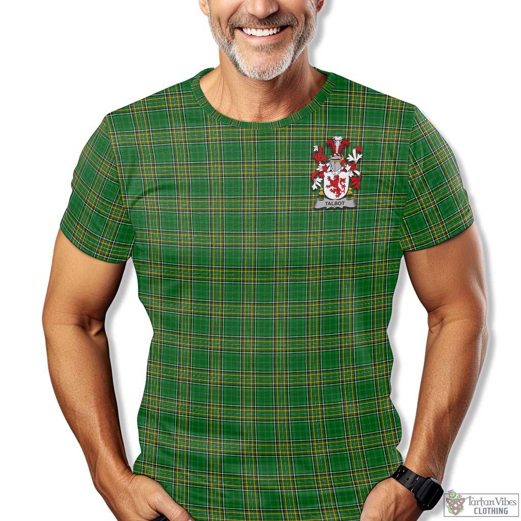 Tartan Vibes Clothing Talbot Ireland Clan Tartan T-Shirt with Family Seal