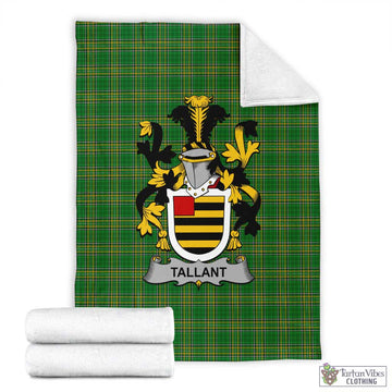 Tallant Irish Clan Tartan Blanket with Coat of Arms