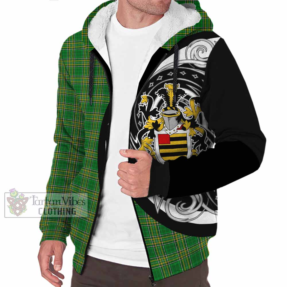 Tartan Vibes Clothing Tallant Irish Clan Sherpa Hoodie Celtic Circle Style