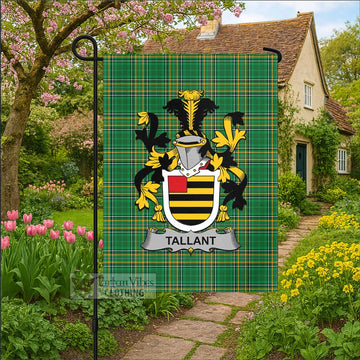Tallant Irish Clan Tartan Garden Flag with Coat of Arms