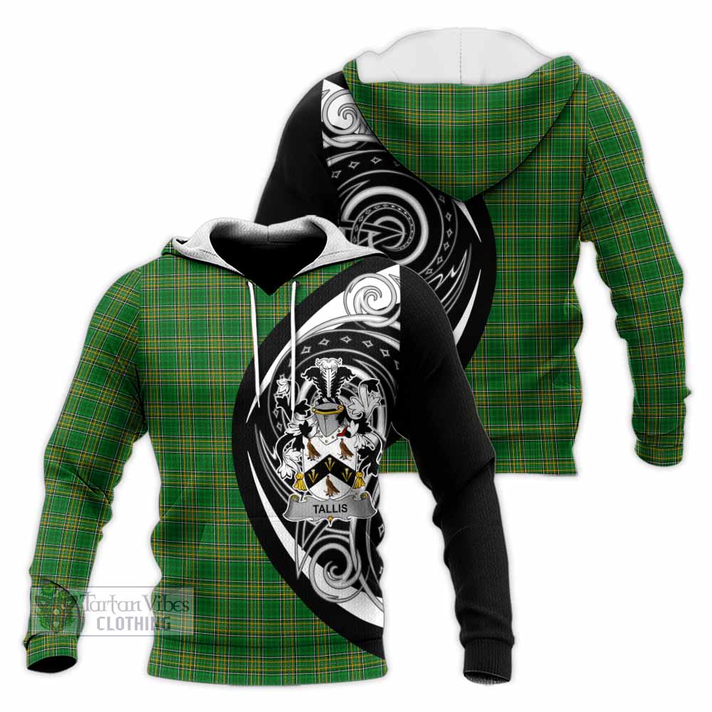 Tartan Vibes Clothing Tallis Irish Clan Knitted Hoodie Celtic Circle Style