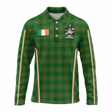 Tallis Irish Clan Coat of Arm Tartan Long Sleeve Polo Shirt Flag Style