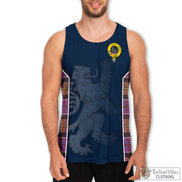 (Customer's Request) Culloden Tartan Men's Tank Top with Lion Rampant Vibes Sport Style