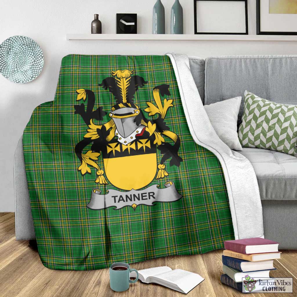 Tanner Irish Clan Tartan Blanket with Coat of Arms - Tartan Vibes Clothing