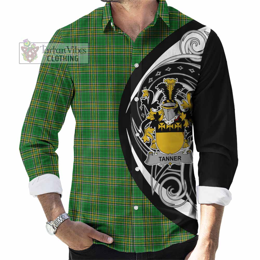 Tanner Irish Clan Long Sleeve Button Shirt Celtic Circle Style - Tartan Vibes Clothing