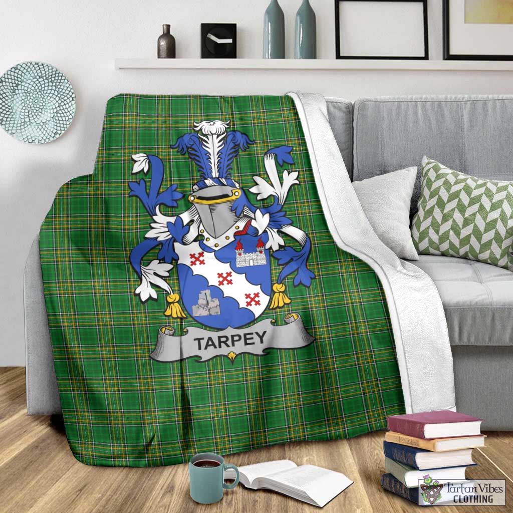 Tarpey Irish Clan Tartan Blanket with Coat of Arms - Tartan Vibes Clothing