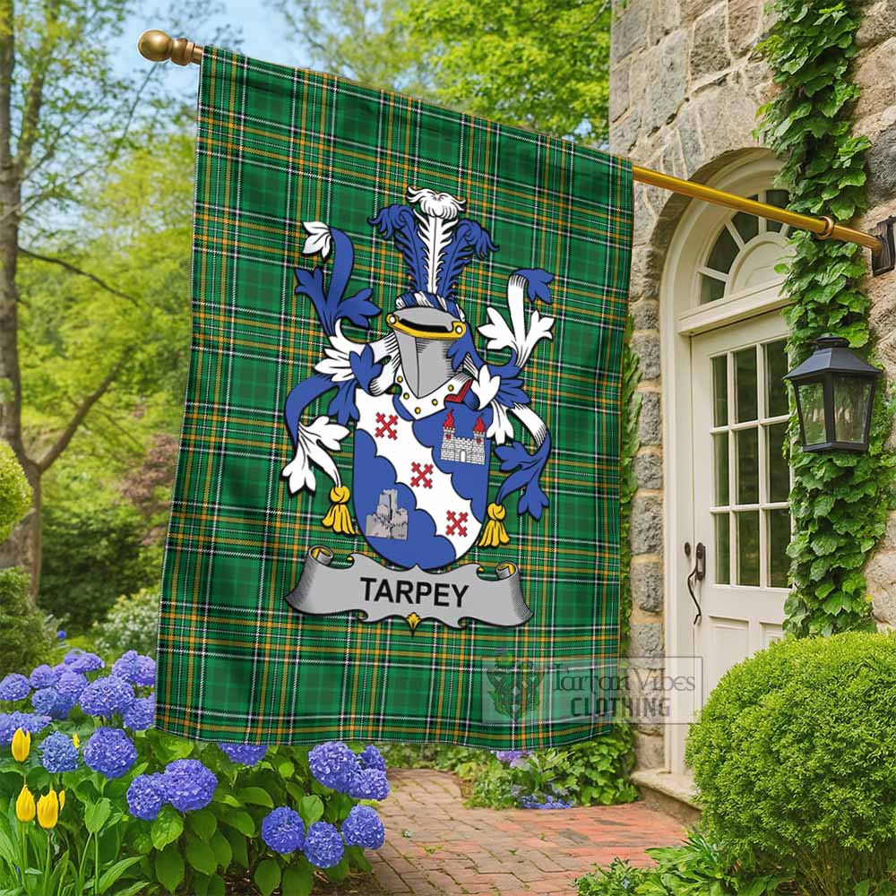 Tarpey Irish Clan Tartan Flag with Coat of Arms
