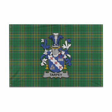 Tarpey Irish Clan Tartan House Flag with Coat of Arms