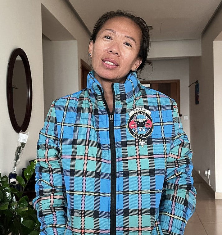 tartan padded jacket