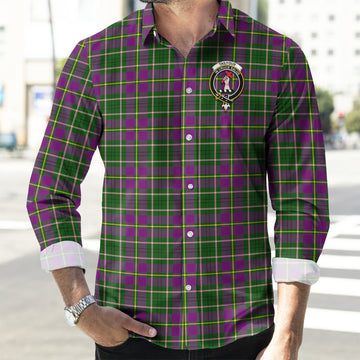 Taylor Tartan Long Sleeve Button Up Shirt with Family Crest