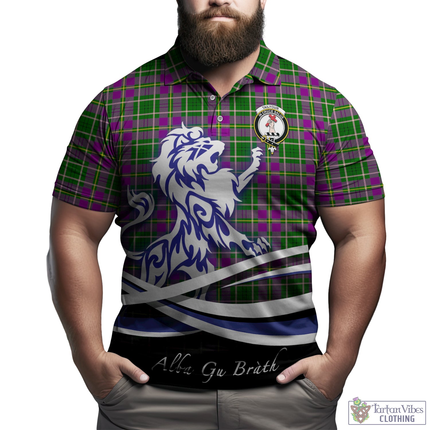 taylor-tartan-polo-shirt-with-alba-gu-brath-regal-lion-emblem