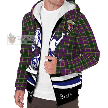 Taylor (Tailyour) Tartan Sherpa Hoodie with Alba Gu Brath Regal Lion Emblem