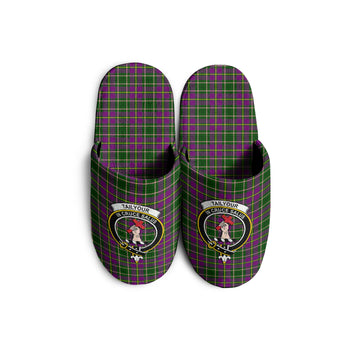 Taylor Tartan Home Slippers with Family Crest