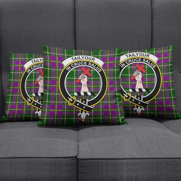 Taylor (Tailyour) Tartan Pillow Cover with Family Crest