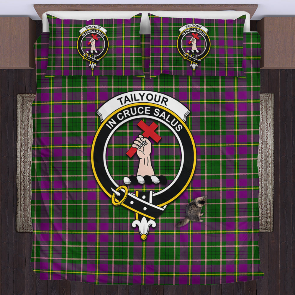 Taylor (Tailylour) Tartan Bedding Set with Family Crest US Bedding Set - Tartan Vibes Clothing