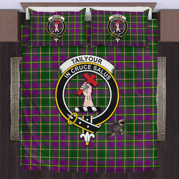 Taylor (Tailyour) Tartan Bedding Set with Family Crest