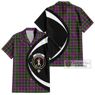Taylor (Tailyour) Tartan Hawaiian Shirt with Family Crest Circle Style