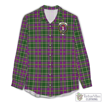 Tartan Vibes Clothing Taylor Tartan Womens Casual Shirt with Family Crest