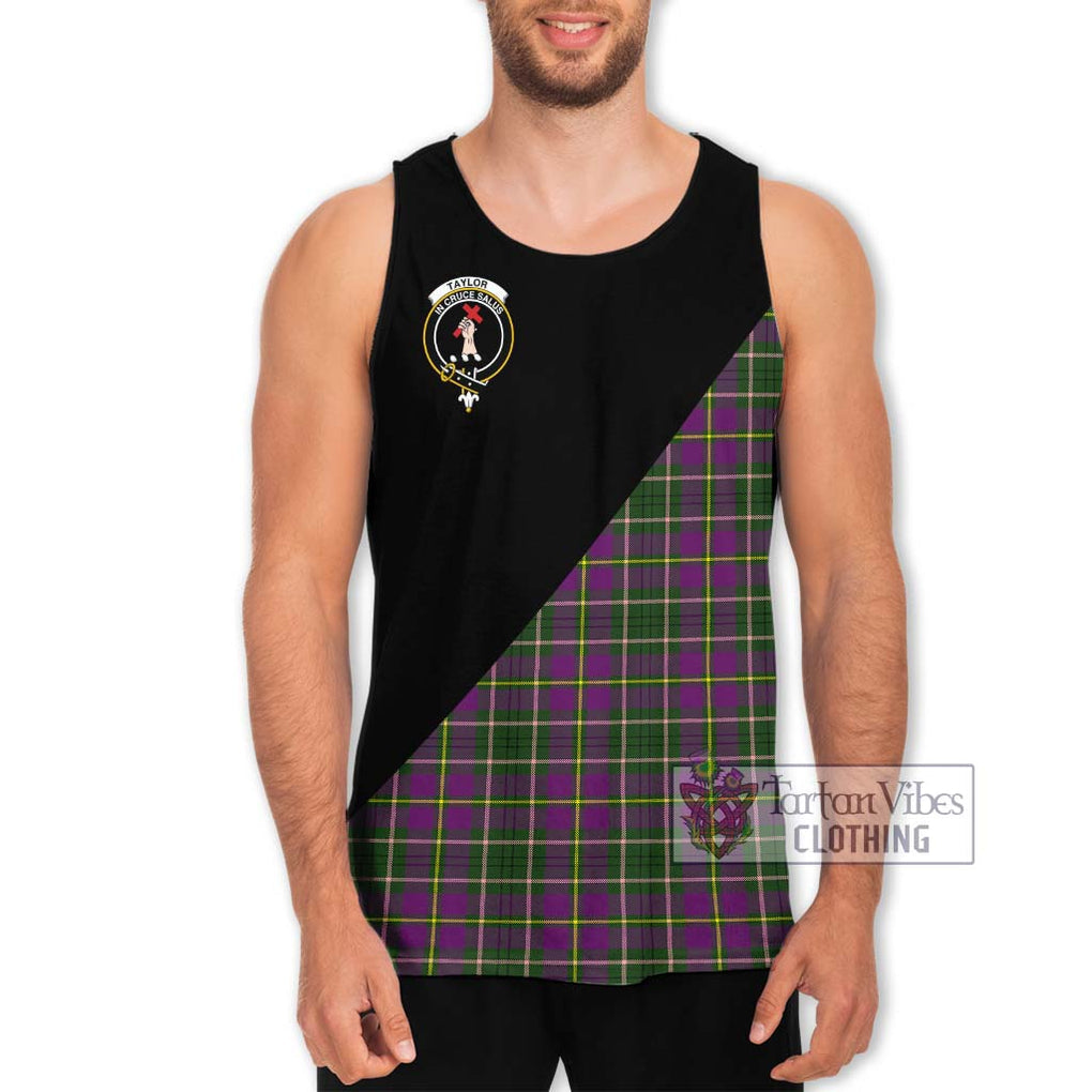Taylor (Tailylour) Tartan Men's Tank Top with Family Crest and Military Logo Style Men - Tartanvibesclothing Shop