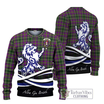 Taylor (Tailylour) Tartan Knitted Sweater with Alba Gu Brath Regal Lion Emblem Unisex - Tartanvibesclothing Shop