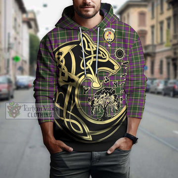 Taylor (Tailyour) Tartan Hoodie with Family Crest Celtic Wolf Style