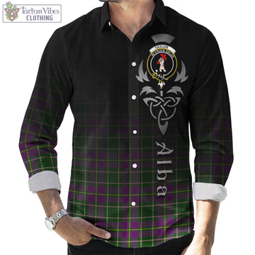 Taylor (Tailyour) Tartan Long Sleeve Button Up Featuring Alba Gu Brath Family Crest Celtic Inspired