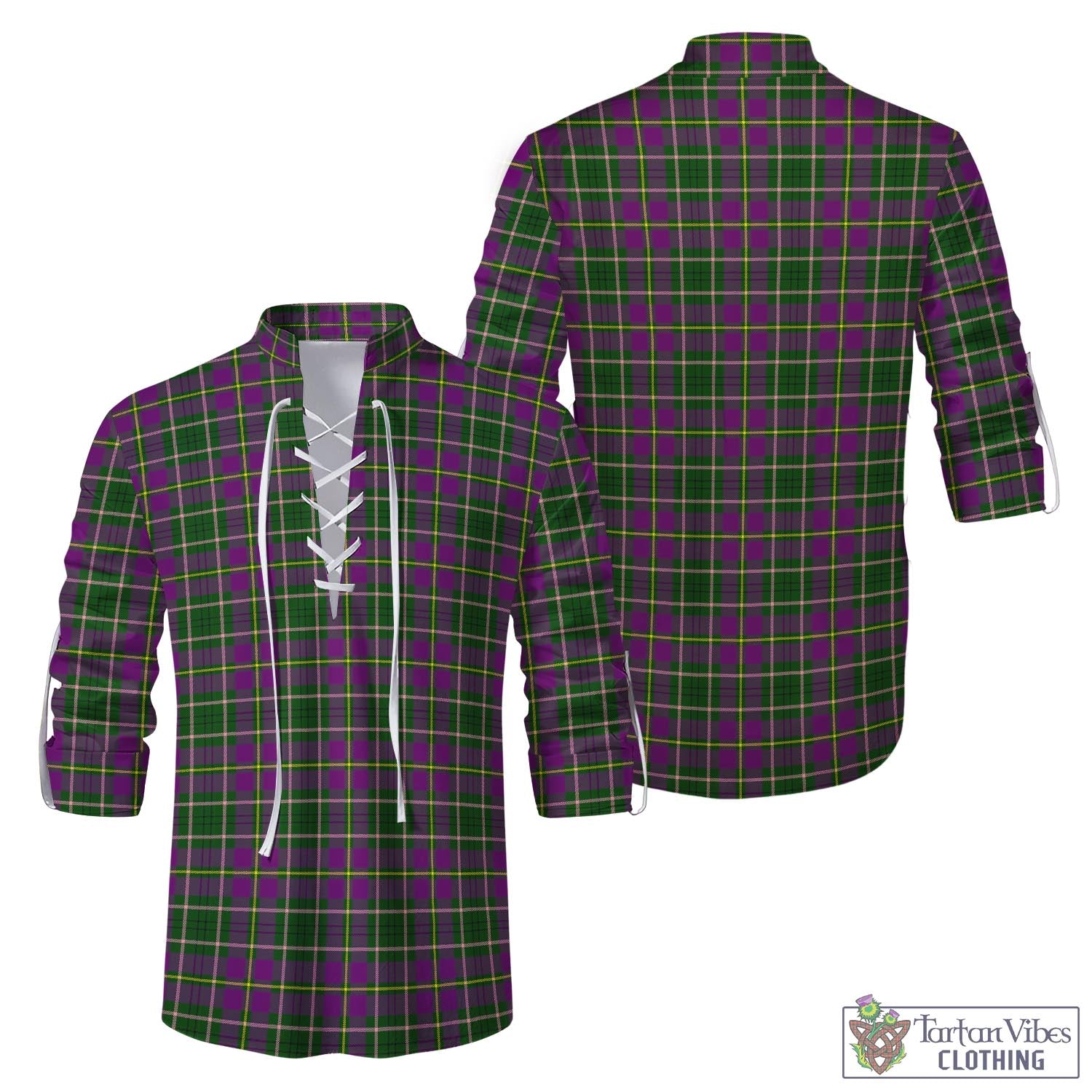 Tartan Vibes Clothing Taylor Tartan Men's Scottish Traditional Jacobite Ghillie Kilt Shirt