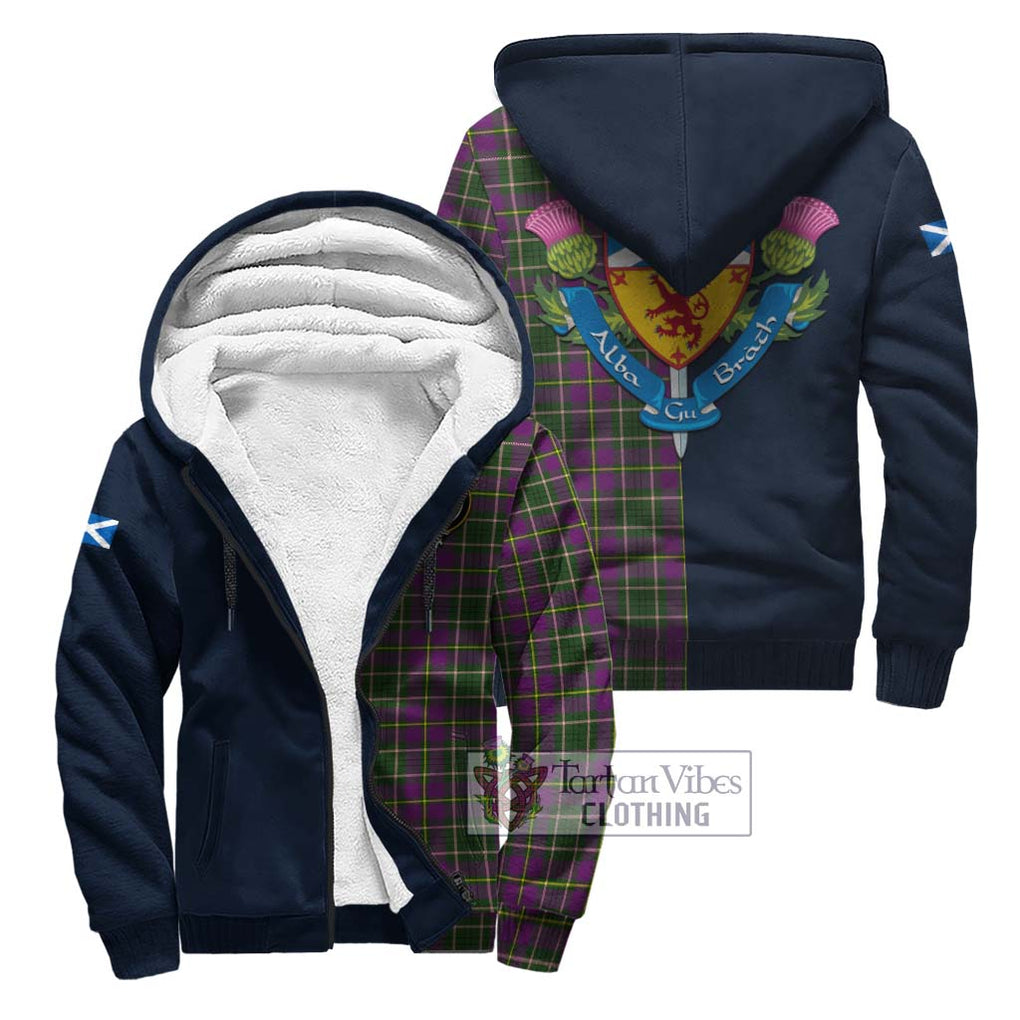 Tartan Vibes Clothing Taylor Tartan Sherpa Hoodie with Scottish Lion Royal Arm Half Style